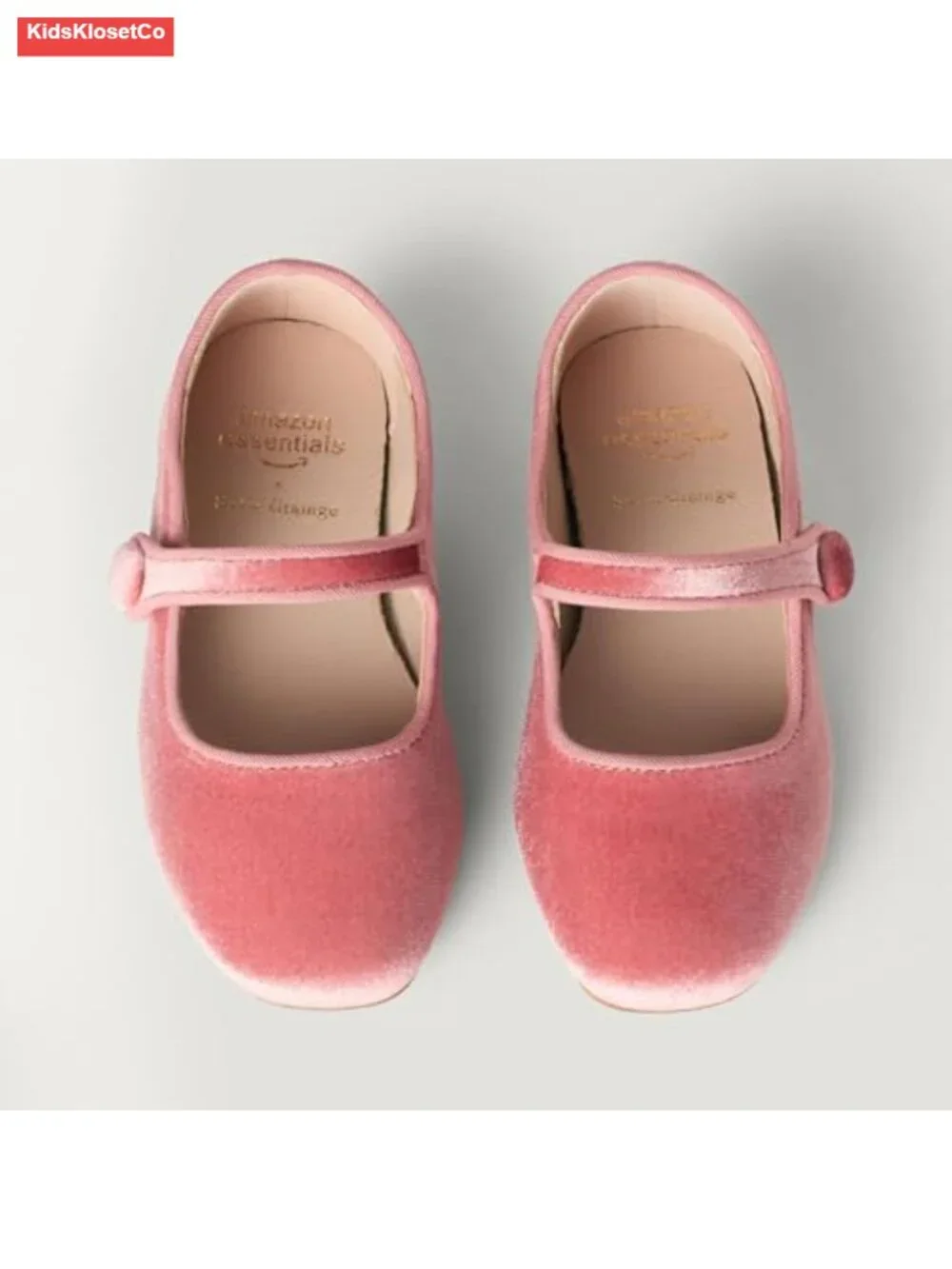 Toddler Girls' Mary Jane Ballet Flats with Memory Foam - Velvet & Faux Leather